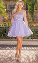 Vestido de cóctel de tul sin mangas Dancing Queen 3336