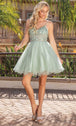 Vestido de cóctel de tul sin mangas Dancing Queen 3336