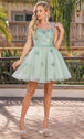 Vestido de Cóctel con Apliques de Corazón Dancing Queen 3338
