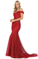 Vestido de Trompeta con Hombros Bordados Dancing Queen 4043