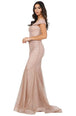 Vestido de Trompeta con Hombros Bordados Dancing Queen 4043