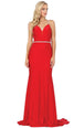 Metallic Strapped Racerback Vestido de Trompeta Dancing Queen 4078