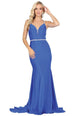 Metallic Strapped Racerback Vestido de Trompeta Dancing Queen 4078