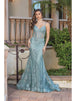 Vestido de fiesta de sirena con corpiño transparente y adornos Dancing Queen 4118
