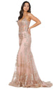 Vestido de fiesta de sirena con corpiño transparente y adornos Dancing Queen 4118