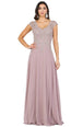 Vestido de encaje floral de manga ancha con corpiño Dancing Queen 4122