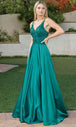 Vestido de fiesta bordado sin mangas y cuello en V Dancing Queen 4260