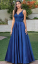 Vestido de fiesta bordado sin mangas y cuello en V Dancing Queen 4260