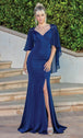 Vestido de noche de gasa con capa Dancing Queen 4265