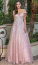 Vestido de fiesta largo con hombros descubiertos Dancing Queen 4273