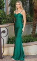 Vestido de noche sin tirantes y escote corazón con lentejuelas Dancing Queen 4286