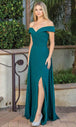 Vestido de fiesta con hombros descubiertos y corte en A Dancing Queen 4289