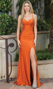 Vestido largo de satén sin mangas Dancing Queen 4297