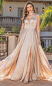 Vestido de fiesta sin mangas y cuello en V Dancing Queen 4304A