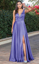 Vestido de fiesta sin mangas y cuello en V Dancing Queen 4304A