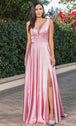 Vestido de fiesta sin mangas y cuello en V Dancing Queen 4304A
