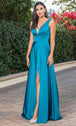 Vestido de fiesta sin mangas y cuello en V Dancing Queen 4304A