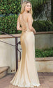 Vestido de fiesta drapeado con abertura alta Dancing Queen 4305