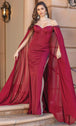 Vestido de fiesta sin hombros con capa Dancing Queen 4306