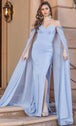 Vestido de fiesta sin hombros con capa Dancing Queen 4306