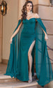 Vestido de fiesta sin hombros con capa Dancing Queen 4306