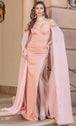 Vestido de fiesta sin hombros con capa Dancing Queen 4306