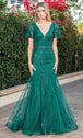 Vestido Largo Manga Flutter Dancing Queen 4309A