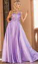 Vestido de fiesta con apliques de encaje y cuello en V Dancing Queen 4326
