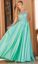 Vestido de fiesta con apliques de encaje y cuello en V Dancing Queen 4326