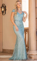 Vestido Cuello en V con Purpurina Dancing Queen 4329