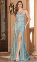 Vestido de fiesta sin tirantes adornado con lentejuelas Dancing Queen 4335