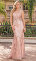 Vestido de noche de tul con cuentas Dancing Queen 4336