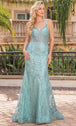 Vestido de noche de tul con cuentas Dancing Queen 4336