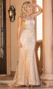 Vestido de fiesta con cuentas y cintura vasca Dancing Queen 4341