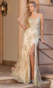 Vestido de fiesta adornado con abertura Dancing Queen 4354