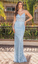 Vestido Largo Bodycon Bordado Dancing Queen 4357