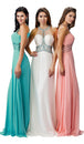 Vestido de fiesta largo con escote ilusión en forma de ojo de cerradura Dancing Queen 9270