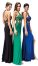 Vestido de fiesta con escote halter adornado Dancing Queen 9338