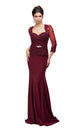 Mangas transparentes Majestic Lacy Corpiño Vestido Formal Largo Dancing Queen 9573