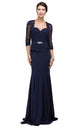 Mangas transparentes Majestic Lacy Corpiño Vestido Formal Largo Dancing Queen 9573
