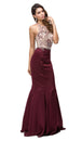 Lágrima de nuevo recorte de cuentas adornado vestido de fiesta Dancing Queen 9706