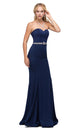 Strapless Sweetheart Beaded Jersey Prom Dress Dancing Queen 9720