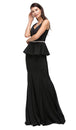 Vestido de noche con incrustaciones de joyas y cuello en V Dancing Queen 9750