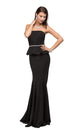 Vestido de noche con peplum adornado con tirantes desmontables Dancing Queen 9753