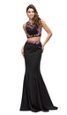 Vestido de fiesta sirena de dos piezas con bordado floral Dancing Queen 9778