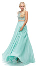 Vestido de fiesta de dos piezas adornado con ilusión Dancing Queen 9789