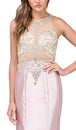 Vestido de sirena con volantes y cuerpo ilusión enjoyado Dancing Queen 9930