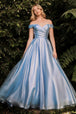 Vestido de pelota de organza fuera del hombro J823 de Ladivine
