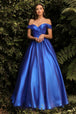 Vestido de pelota de organza fuera del hombro J823 de Ladivine