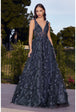 Vestido con estampado 3D floral y brillo J838 de Ladivine